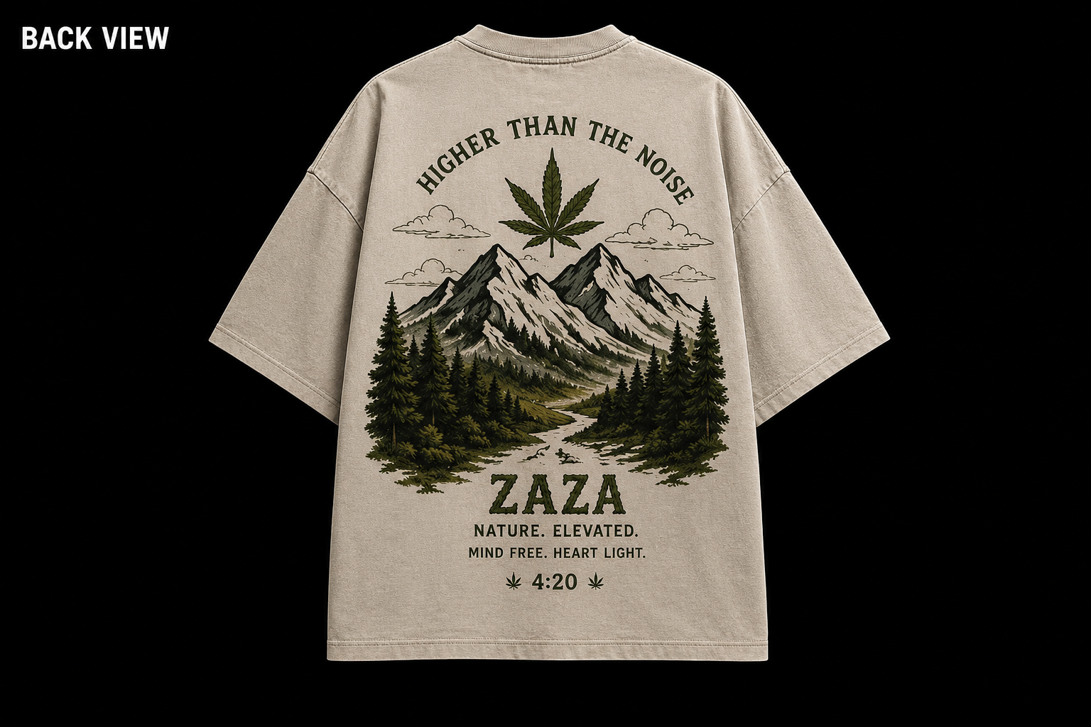 911 ZAZA Nature Oversized Drop Shoulder T-Shirt – Nature Finest Edition