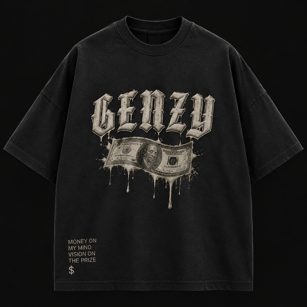 Money Mindset Oversized Graphic T-Shirt | 280 GSM Premium Cotton Drop Shoulder Streetwear Tee