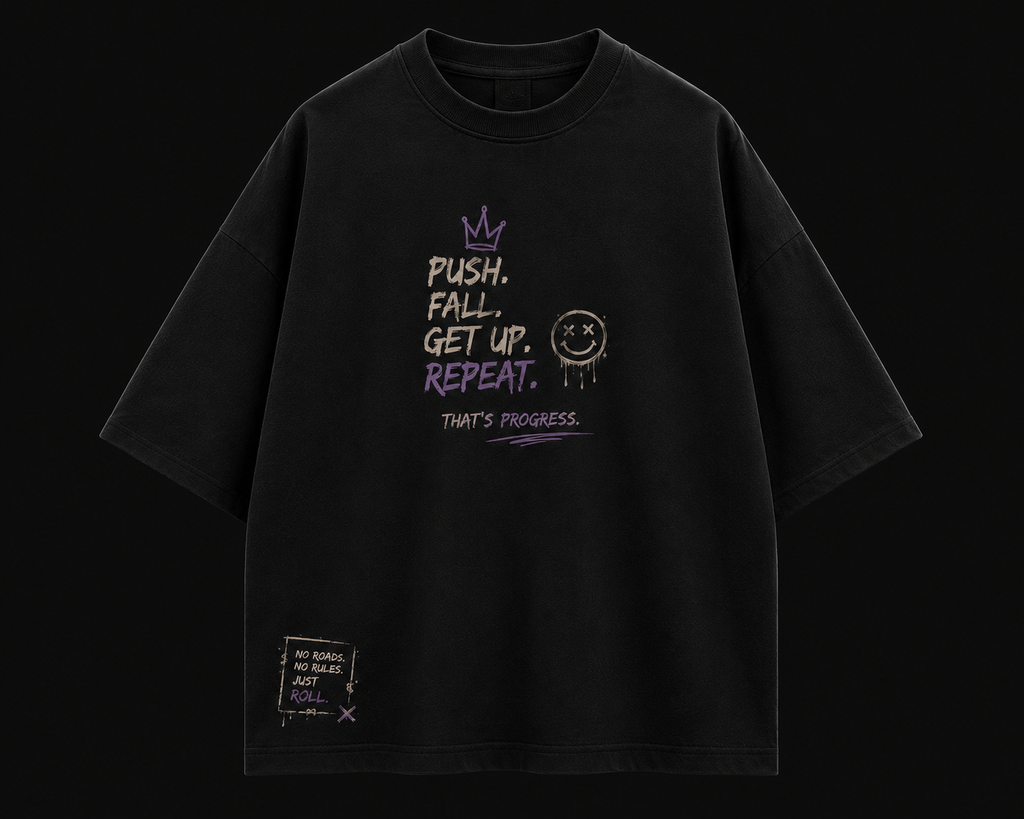 Skate or Die Oversized Graphic T-Shirt – Premium Streetwear Tee