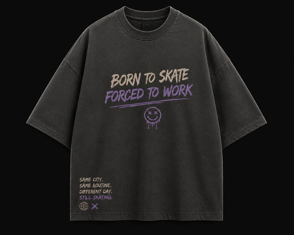 No Brakes No Regrets Oversized Drop Shoulder Tee