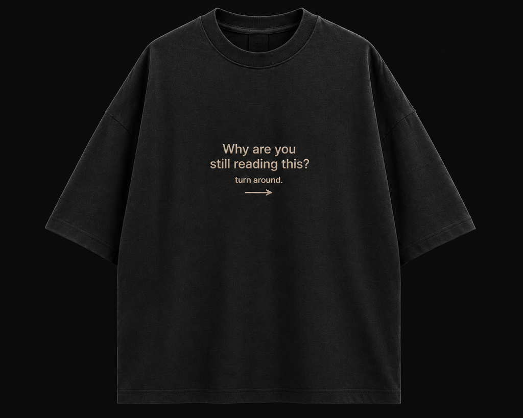 911 Don't Look Here Oversized Drop Shoulder T-Shirt