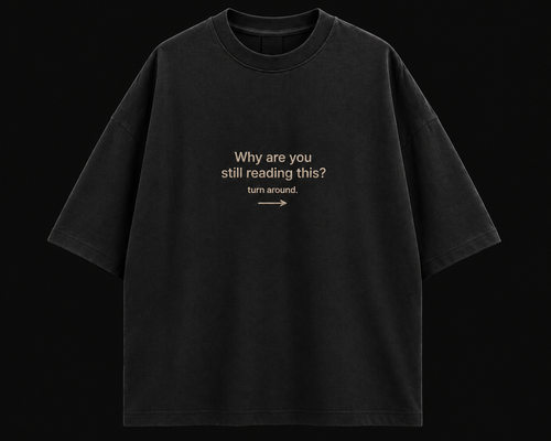911 Don't Look Here Oversized Drop Shoulder T-Shirt