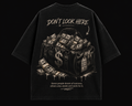 911 Don't Look Here Oversized Drop Shoulder T-Shirt