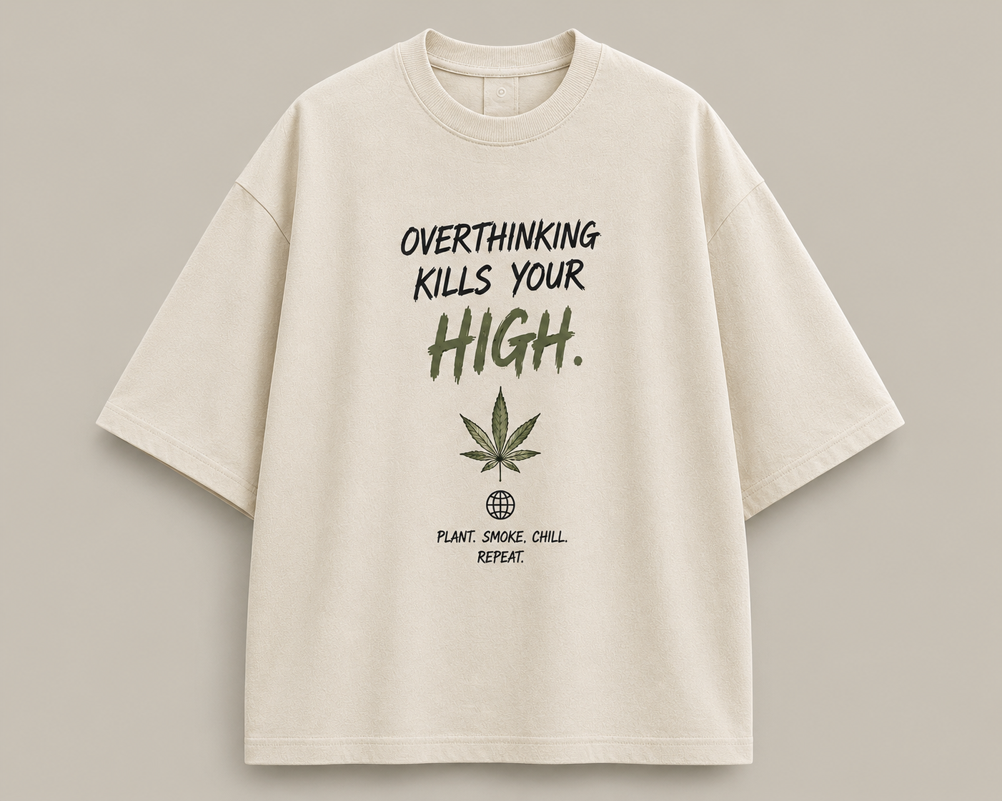 911 Keep It Green Korean Oversized T-Shirt