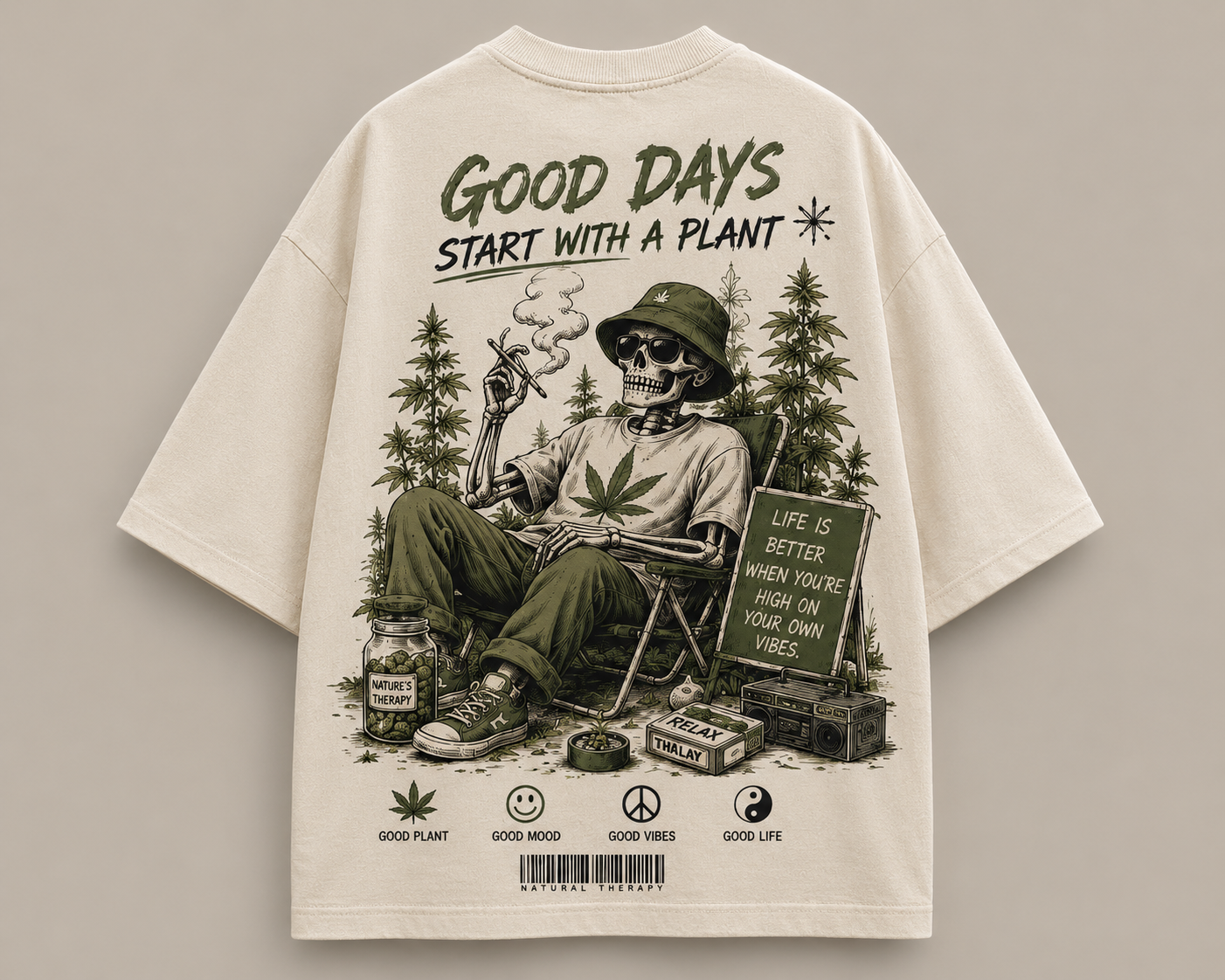911 Keep It Green Korean Oversized T-Shirt