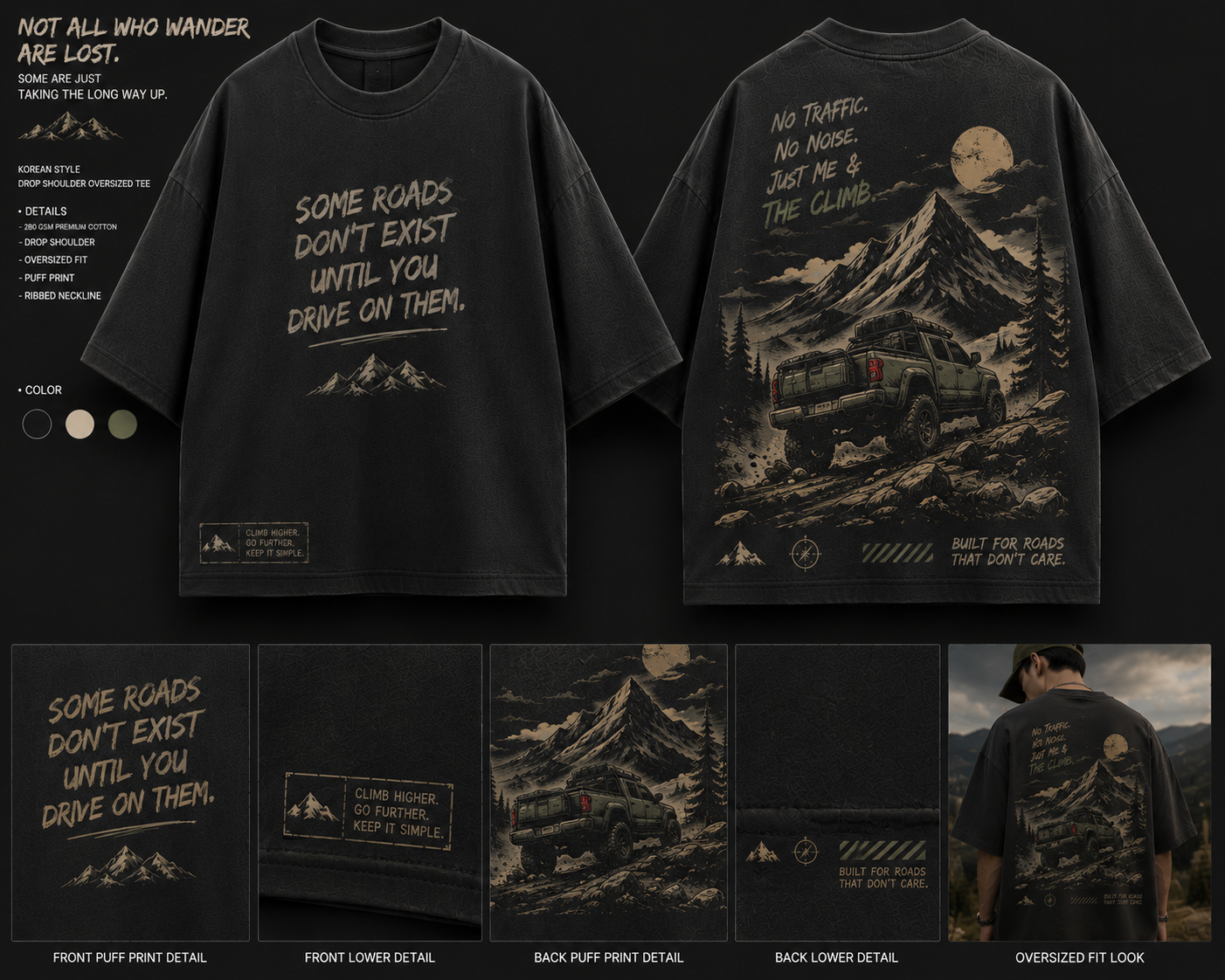 911 Built for Roads Oversized Drop Shoulder T-Shirt